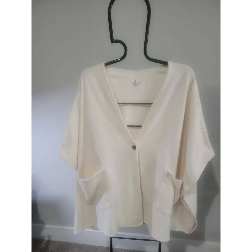 Cuddl Dud One Size Reg Cream Stretch Fleece Wrap Removable Scarf A667660 NWOT